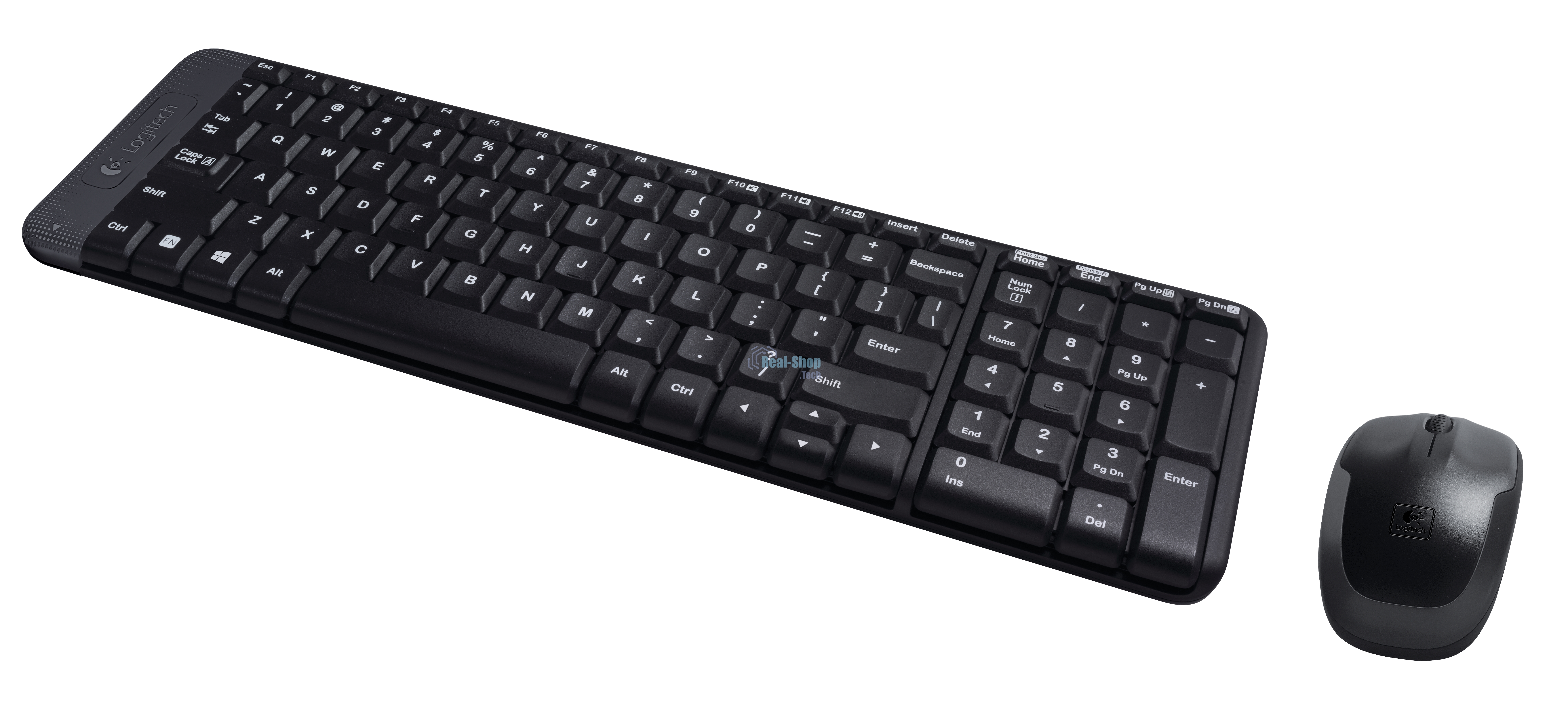 Комплект клавиатура + мышь Logitech MK220 клав:черный мышь:черный USB беспроводная