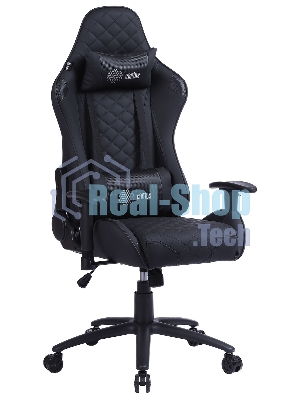 Кресло Cactus CS-CHR-030BL черный, экокожа, подголовник