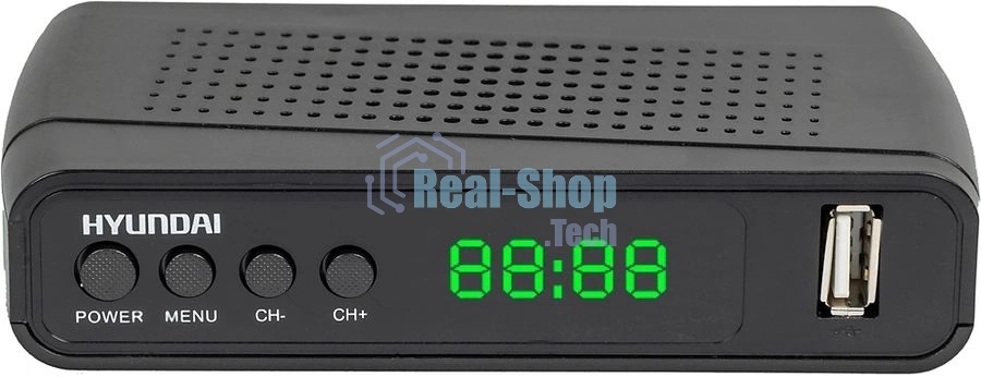 Ресивер DVB-T2 Hyundai H-DVB520 + WiFi-адаптер черный