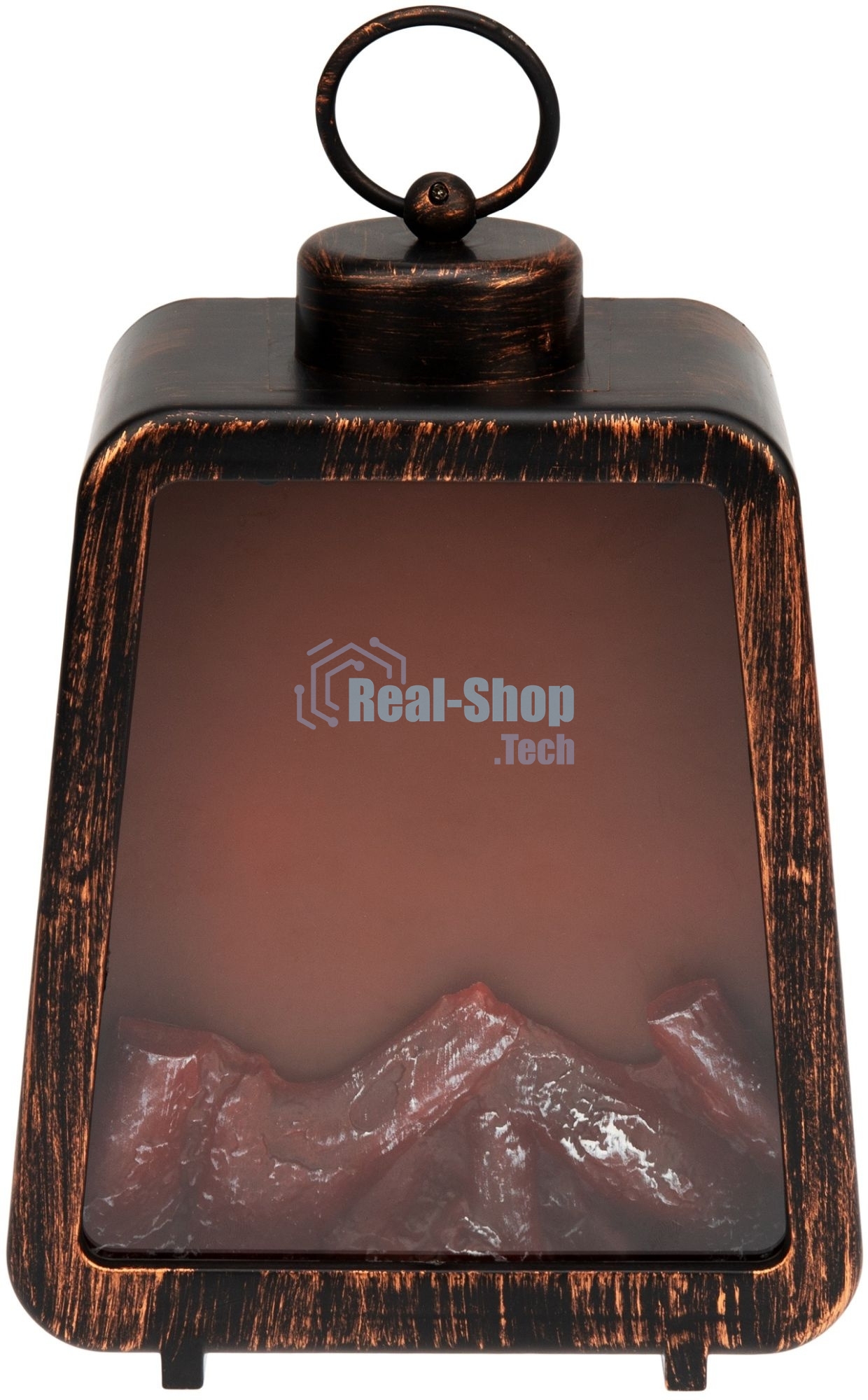 Светодиодный камин Neon-night Лофт с эффектом живого огня 17х10х24,5 см, 3хС (не в комплекте) и USB (в комплекте)