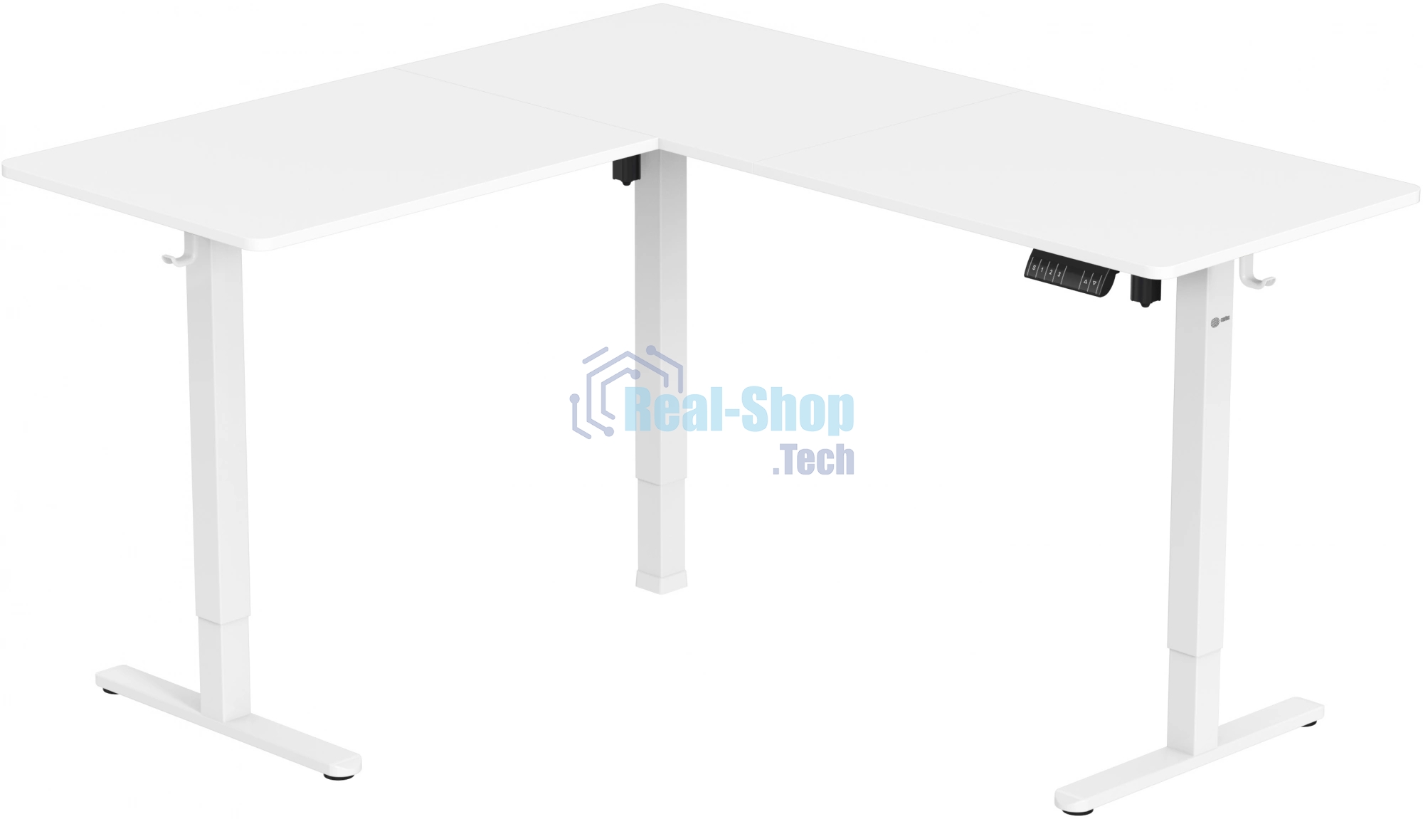 Стол компьютерный Cactus угловой подъемный столешница МДФ, белый каркас белый 140x72x60 см (CS-EDXL-WWT)