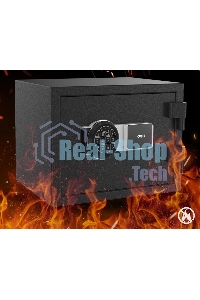 Сейф огнестойкий Deli ET587 380x 420x 300 мм, электронный/ключевой, черный