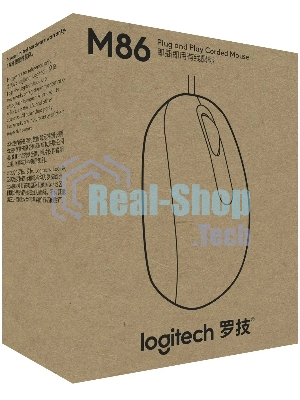 Мышь Logitech M86 черный оптическая 1000dpi USB для ноутбука (910-007661)