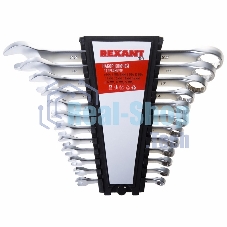 Набор ключей комбинированных Rexant (6-14, 17, 19, 22 мм), 12 шт., CrV, зеркальное хромирование