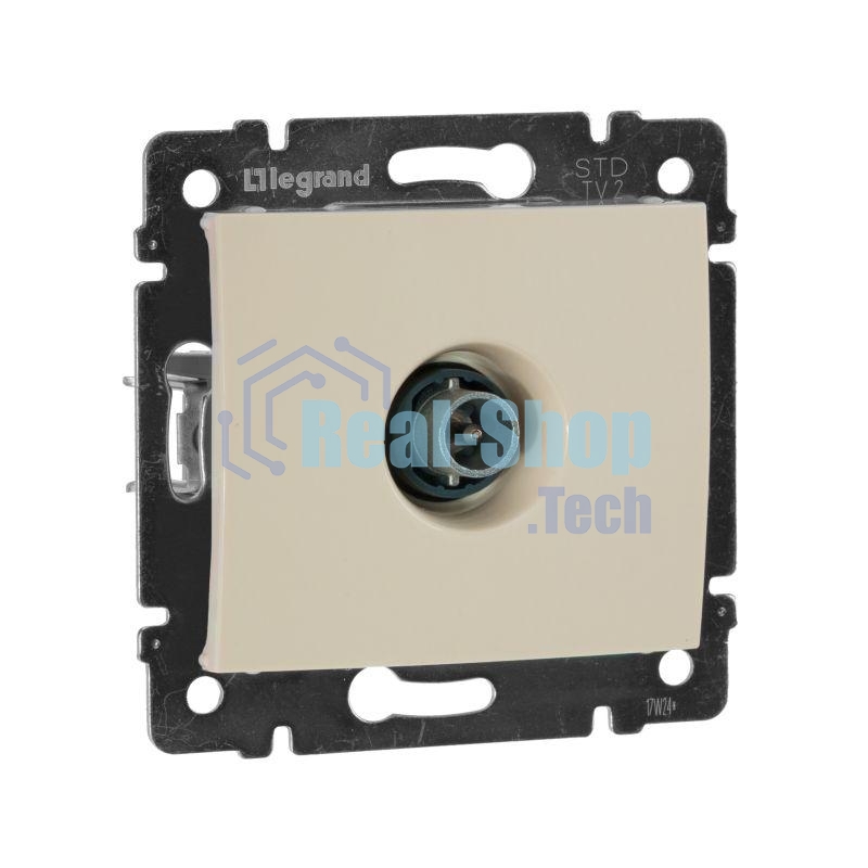 Телевизионная розетка Legrand Valena 774330, оконечная, крем, 10 дБ