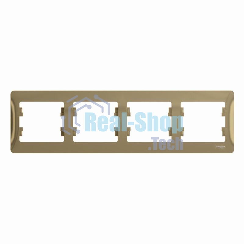 Рамка 4-м Glossa горизонт. титан SchE GSL000404