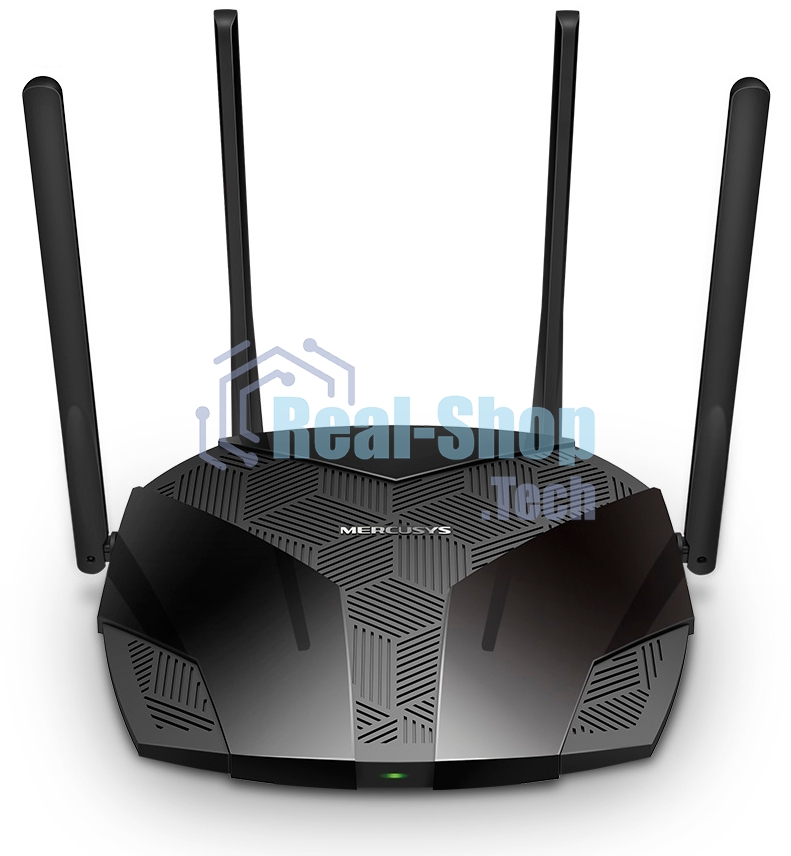 Роутер Mercusys MR70X AX1800 Dual-Band WiFi 6 Router, 574 Mbps at 2.4 GHz + 1201 Mbps at 5 GHz,4× Fixed External Antennas, 3× Gigabit LAN Ports, 1× Gigabit WAN Port, 1024-QAM, OFDMA, Router/Access Point Mode, MU-MIMO, WPA3, TWT, BSS Color