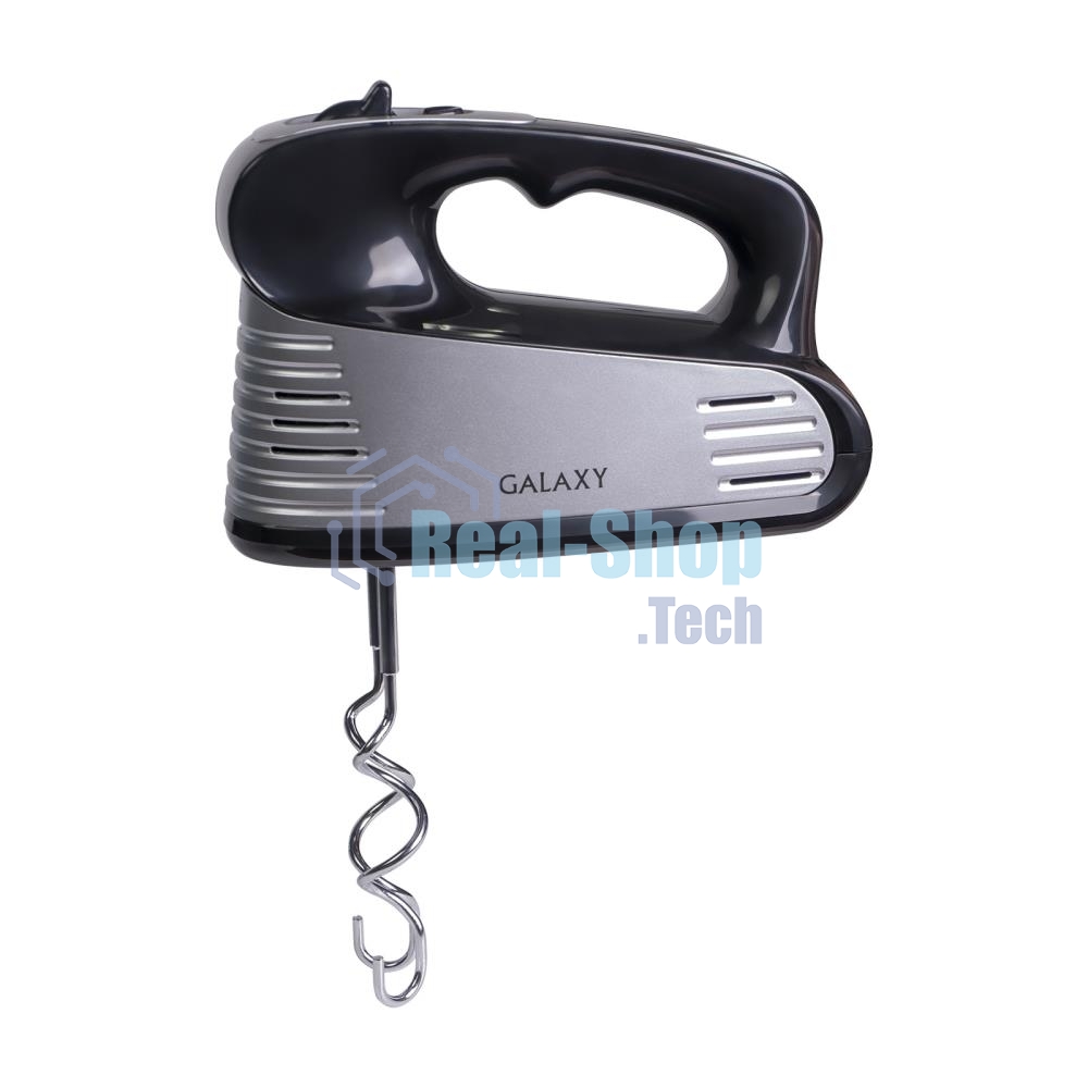 Миксер электрический Galaxy GL 2208, черный с серебристым, ручной, 250 Вт, 5 скоростей + режим 