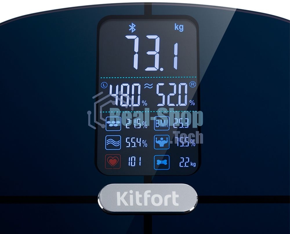 Весы напольные электронные Kitfort KT-809 макс.180кг черный
