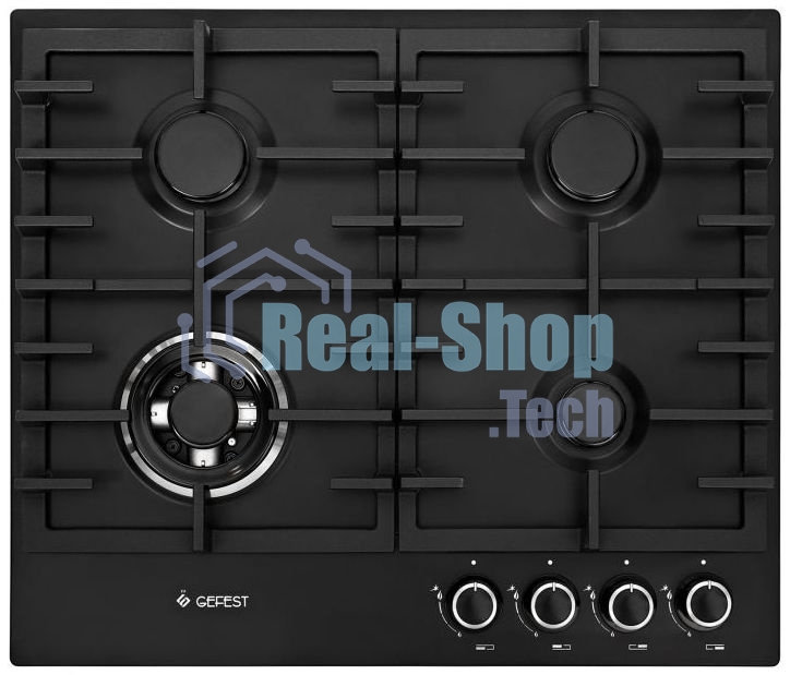 Газовая варочная панель Gefest ПВГ 1214-01 К2 черный матовый