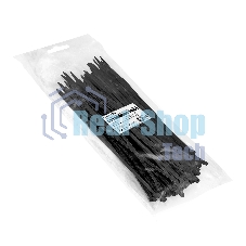 Стяжка (хомут) нейлоновая ExeGate EX293134RUS CV66-350x7.5B (нейлон 6.6, 350x7.5 мм, неоткрывающаяся, halogen free, -40°C - +85°C, черная, 100 шт)