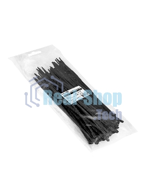 Стяжка (хомут) нейлоновая ExeGate EX293134RUS CV66-350x7.5B (нейлон 6.6, 350x7.5 мм, неоткрывающаяся, halogen free, -40°C - +85°C, черная, 100 шт)