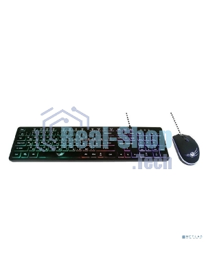 Комплект клавиатура+мышь Dialog Gan-Kata KMGK-1707U проводной, USB, 1600 DPI, чёрный