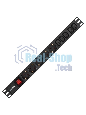 Блок розеток горизонтальный ExeGate ServerPro PDU-19H009 Al-5C135S-EU2.5-SW, 19