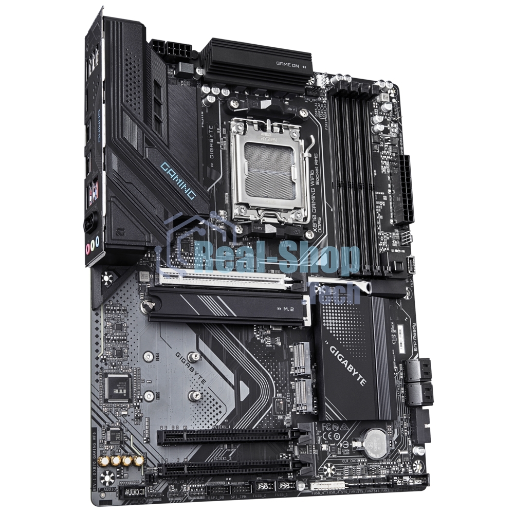 Материнская плата Gigabyte X870 GAMING WIFI6, AM5, AMD X870, 4xDDR5, 4xSATA, 3xM.2, 1xPCIe 5.0 x16, 2xPCIe 3.0 x1, 1xHDMI, 2xUSB-C (DisplayPort Alt Mode), 1x2.5Gb LAN, Wi-Fi 6, Bluetooth 5.3, 2xUSB-C 40Gbps, 1xUSB-A 10Gbps, 3xUSB-A 5Gbps, 4xUSB-A 2.0, 3x3.5 мм, 7.1, ATX