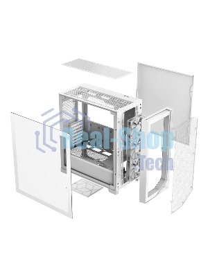 Компьютерный корпус PCCooler C3D510 WH ARGb, Tempered Glass Full Tower, White, TG, 0.7 SPCC, 3x120мм ARGb E-ATX, ATX, mATX, mITX 170/390/410мм 2x2.5