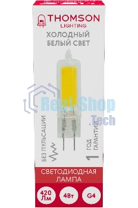 Лампа cветодиодная LED Thomson TH-B4219 G4, капсульная, 4Вт, 6500К, белый холодный, 1 шт.