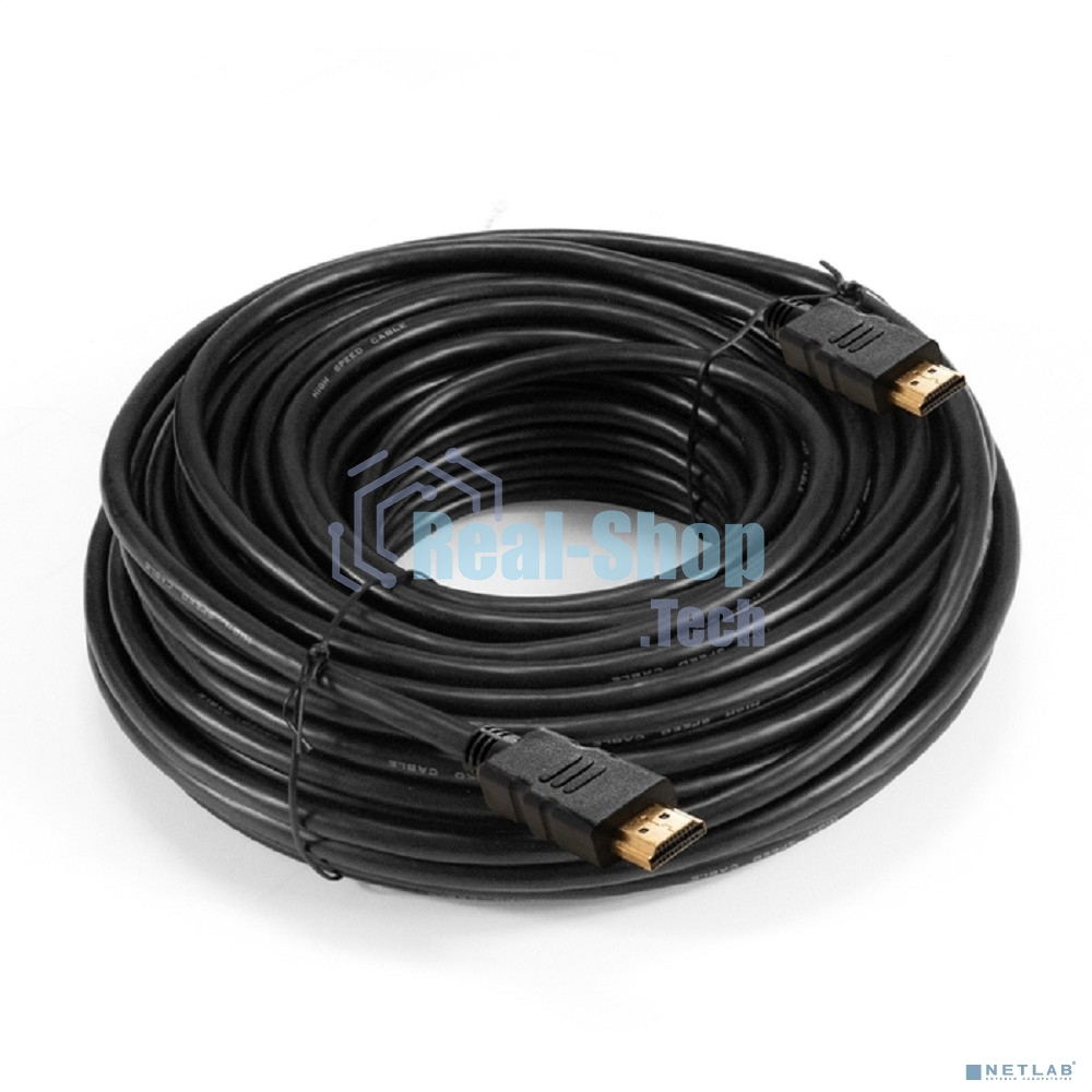 Кабель HDMI ExeGate EX-CC-HDMI-20.0F (19M/19M, 20м, v1.4b, ферритовые кольца, позолоченные контакты)