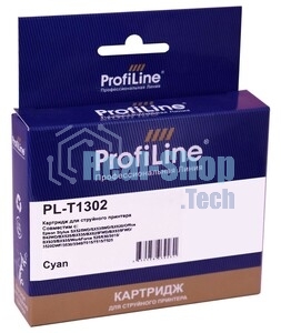 Картридж струйный ProfiLine PL-T1302 для принтеров Epson Stylus SX525WD/SX535WD/SX620/Office B42WD/BX525/BX535/BX625FWD/BX635FWD/BX925/BX935/WorkForce 525/630/3010/3520DWF/3530/3540/7015/7515/7525 с чернилами Cyan 10,1 мл
