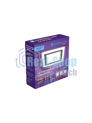 Встраиваемый cветодиодный светильник с подсветкой Ambrella light DCR390 3W+3W 4200K+4200K 220-240V 105*105*20 (A75*75)