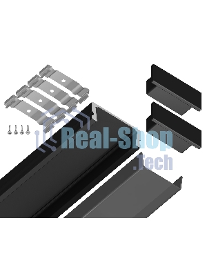 Алюминиевый профиль Ambrella light GP1700BK черный 2000*15.5*6