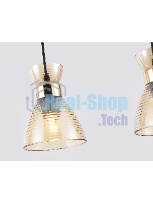 Светильник Ambrella light TR3404/3 BK/FGD/TI черный/золото/янтарь E27/3 max 60W 550*135*1000