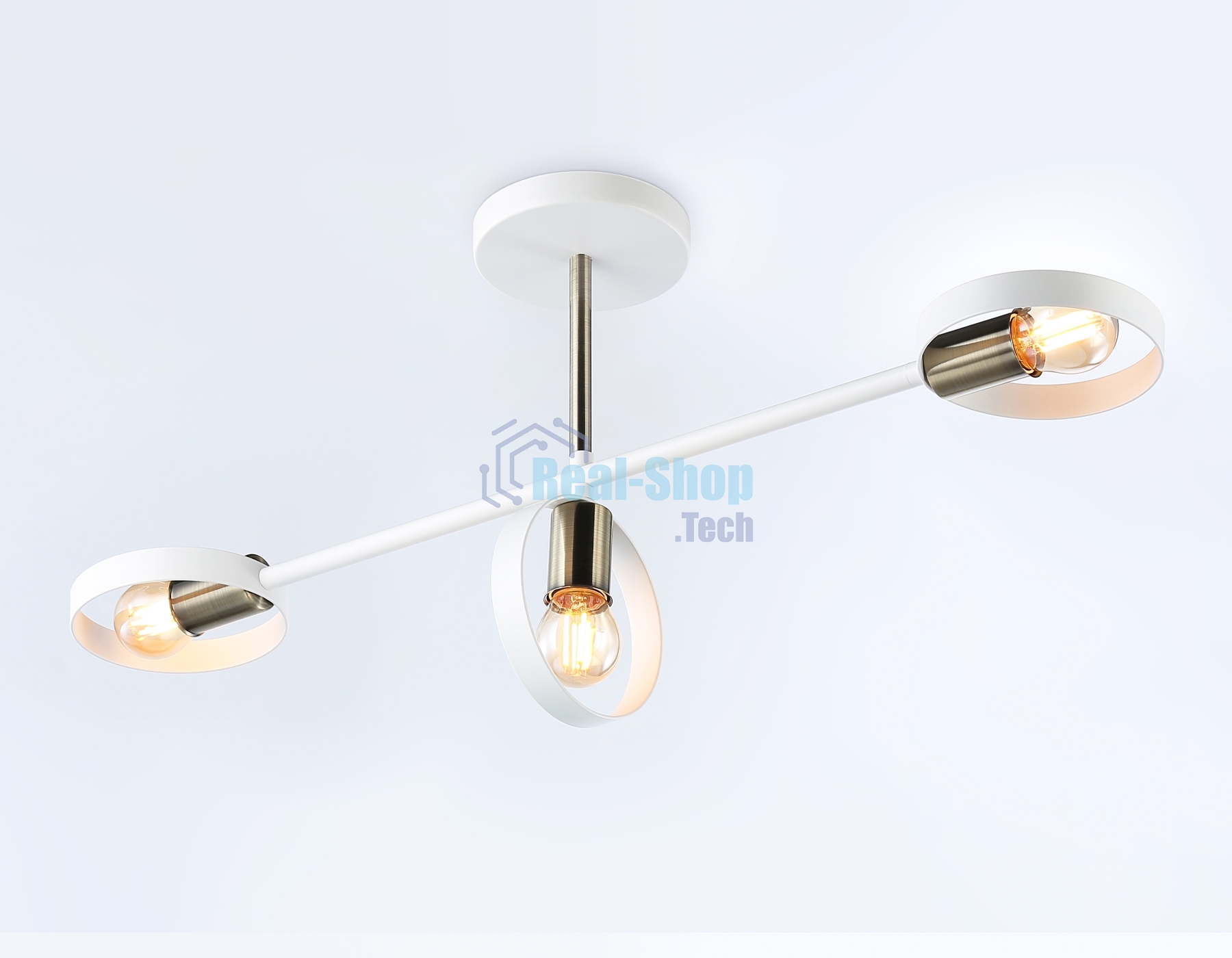 Светильник Ambrella light TR8228/3 WH/SB белый/бронза E27/3 max 40W 660*165*300