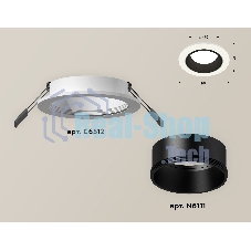 Комплект встраиваемого светильника Ambrella light XC6512002 SWH/SBK белый песок/черный песок MR16 GU5.3 (C6512, N6111)