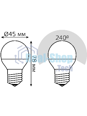 Лампа светодиодная Gauss LED Globe 7Вт E27 4100К step diммable (диммир.)