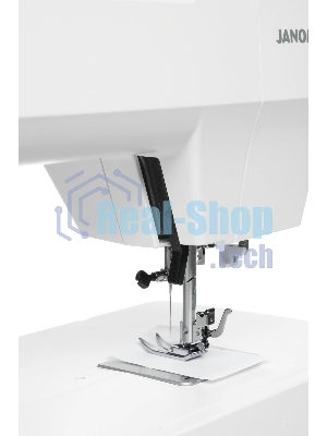 Швейная машина Janome 1522RD белый/красный, электромеханическая, вертикальный качающийся, 25 операций, петля автомат