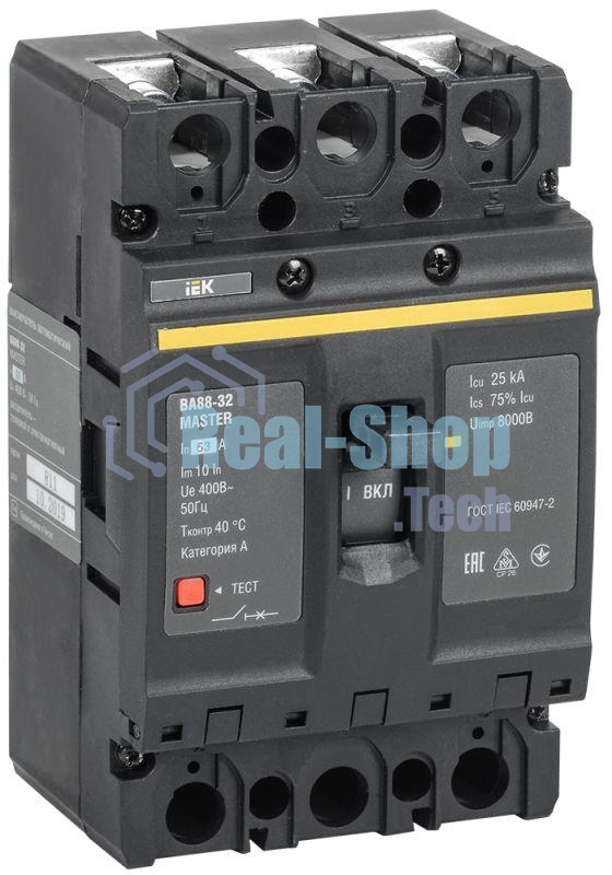 Выключатель автоматический 3п 63А 25кА ВА88-32 MASTER IEK SVA10-3-0063-02