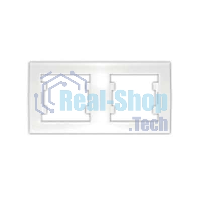 Рамка 2-м Бриллиант горизонт. белый UNIVersal 7947465