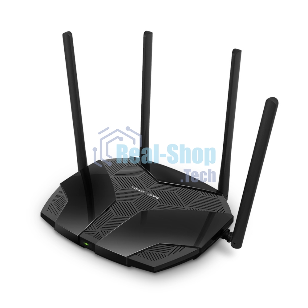 Роутер Mercusys MR70X AX1800 Dual-Band WiFi 6 Router, 574 Mbps at 2.4 GHz + 1201 Mbps at 5 GHz,4× Fixed External Antennas, 3× Gigabit LAN Ports, 1× Gigabit WAN Port, 1024-QAM, OFDMA, Router/Access Point Mode, MU-MIMO, WPA3, TWT, BSS Color