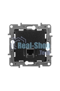 Информационная розетка RJ 45, категория 5e, UTP, Etika, антрацит