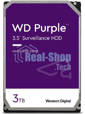 Жесткий диск Western Digital 3Tb WD33PURZ SATA-III Surveillance Purple (5400rpm) 256Mb 3.5