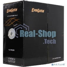 Кабель ExeGate FTP 4 пары кат.6 медь, 23AWG, экран, бухта 305м, серый, PVC