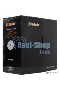 Кабель ExeGate FTP 4 пары кат.6 медь, 23AWG, экран, бухта 305м, серый, PVC