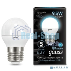 Лампа светодиодная Gauss LED Шар E27 9.5W 950lm 4100K 1/10/50
