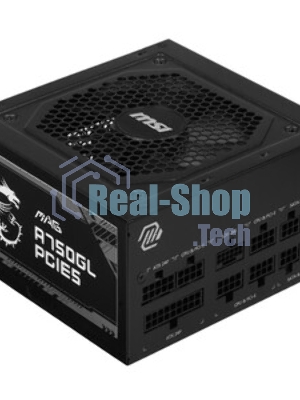 Блок питания MSI ATX 750W MAG A750GL PCIE5 Gen.5 80 PLUS gold (20+4pin) APFC 120мм fan 8xSATA Cab Manag RTL