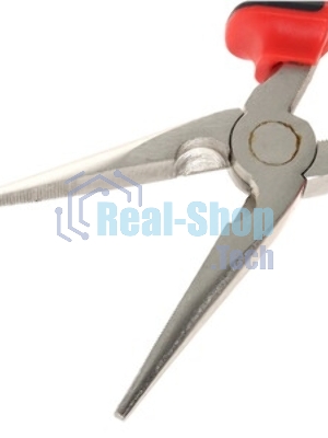 Длинногубцы Matrix NICKEL 17168 200 мм, прямые никелированные, двухкомпонентные рукоятки
