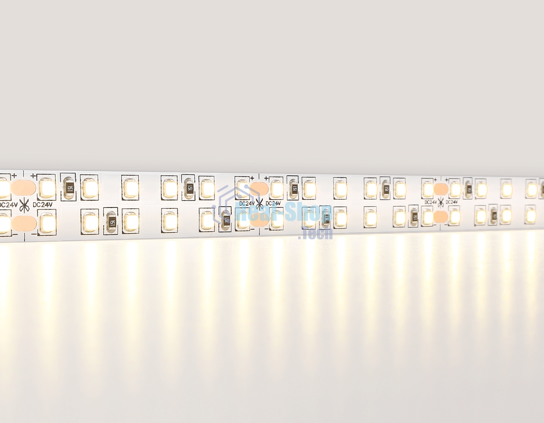 Светодиодная лента Ambrella light GS3701 2835 240Led /24W m/ 24V IP20 3000K/ 5000*14*1.2mm (2 конт.)