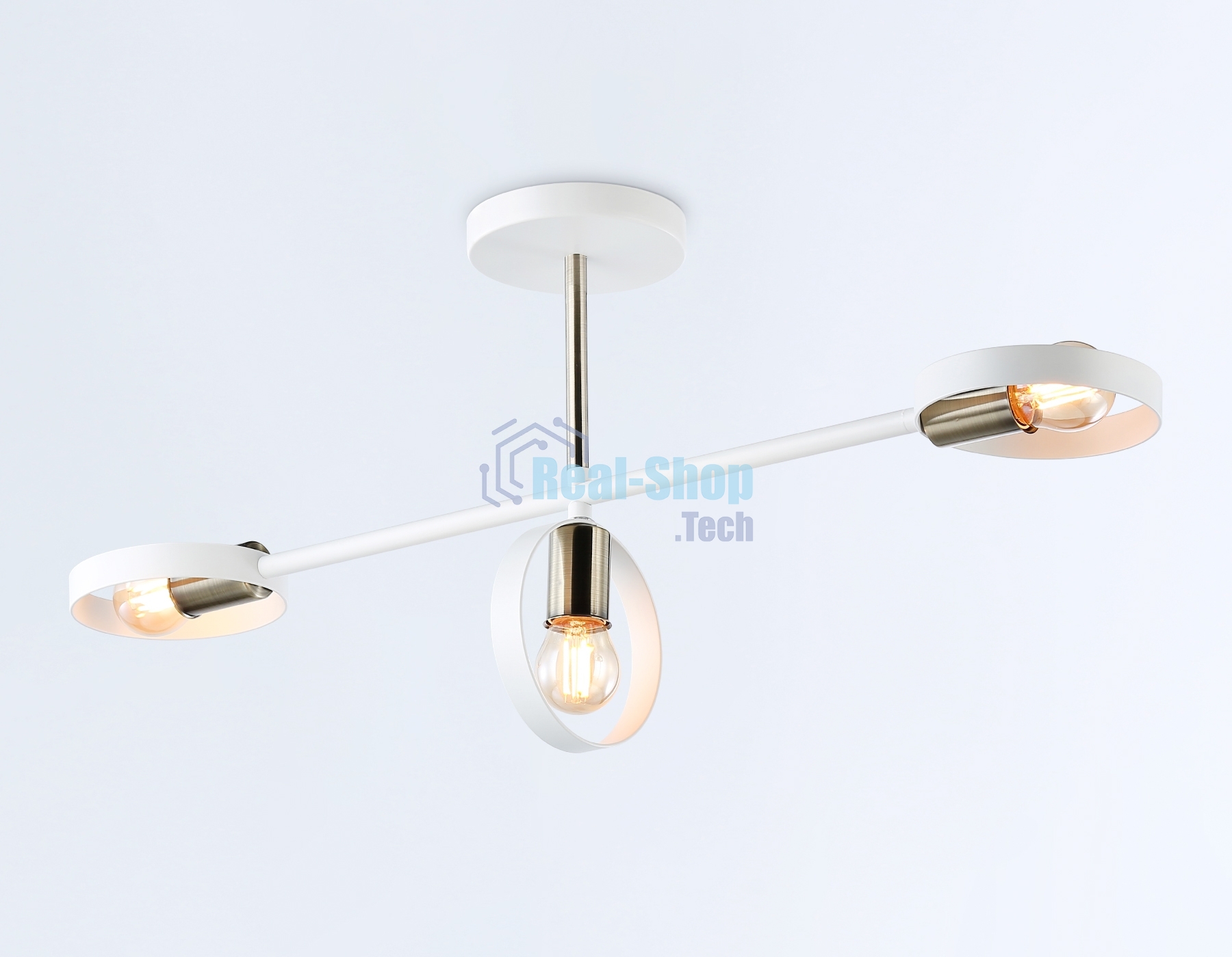 Светильник Ambrella light TR8228/3 WH/SB белый/бронза E27/3 max 40W 660*165*300