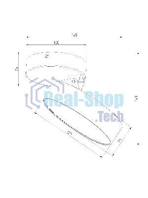 Pila черный 12W 4200К (25135/LED)/Светильник накладной черный