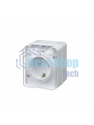Розетка 1-м ОП AtlasDesign Profi54 16А IP54 250В с заземл. защ. шторки белый SchE ATN540145