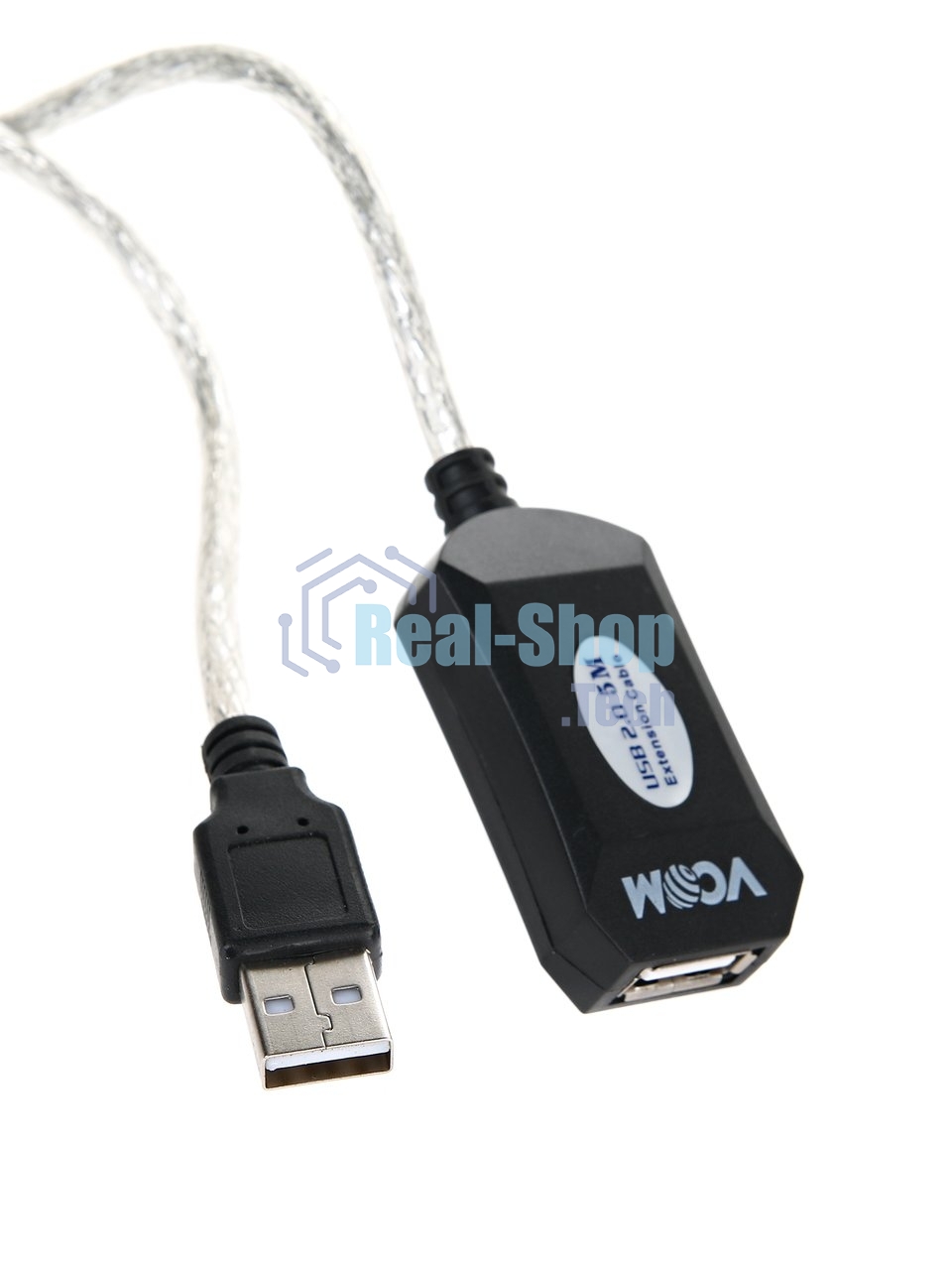 Кабель VCOM VUS7049-5M USB2.0-repeater, удлинительный активный Am-->Af 5м