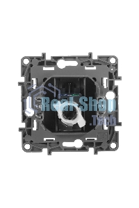 Информационная розетка RJ 45, категория 5e, UTP, Etika, антрацит