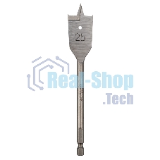 Сверло перовое по дереву Kranz 25х152 мм, шестигранный хвостовик