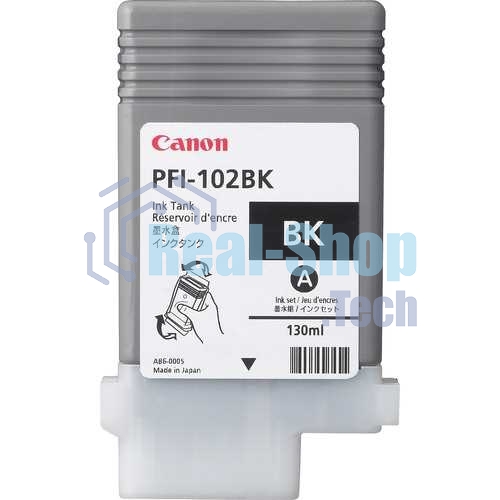 Картридж струйный Canon PFI-102Bk (0895B001) черный (130 мл.) для Canon iPF605, iPF610, iPF650, iPF655, iPF710, iPF750, iPF755, LP17, iPF510