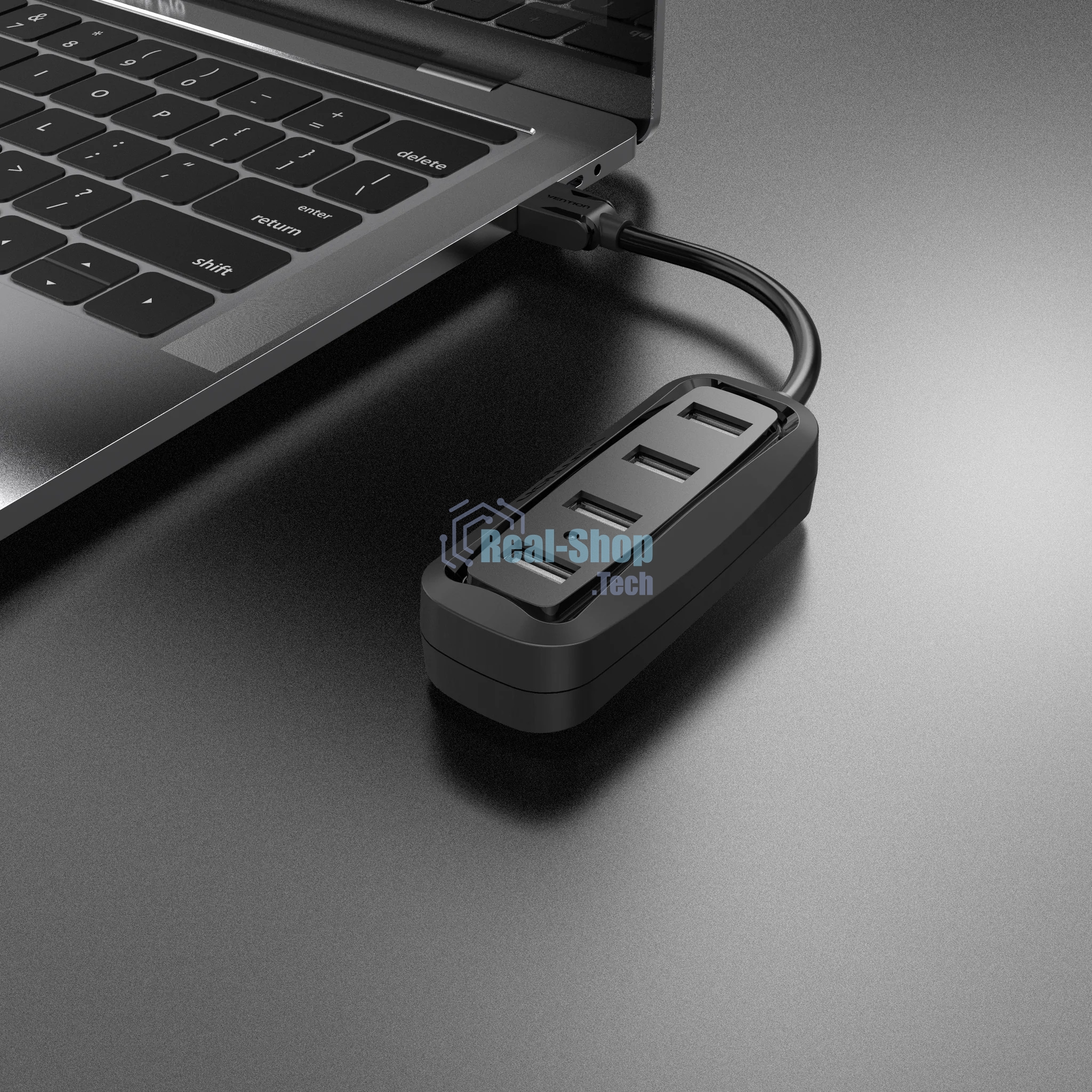 USB-концентратор Vention VAS-J43-B015, USB 2.0, USB 4 порта, USB