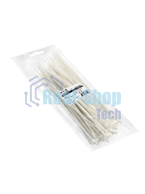 Стяжка (хомут) нейлоновая ExeGate EX293133RUS CV66-350x7.5W (нейлон 6.6, 350x7.5 мм, неоткрывающаяся, halogen free, -40°C - +85°C, белая, 100 шт)